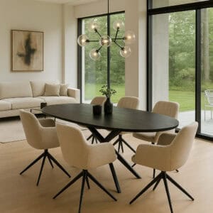 Deens Ovaal Zwart Mangohout